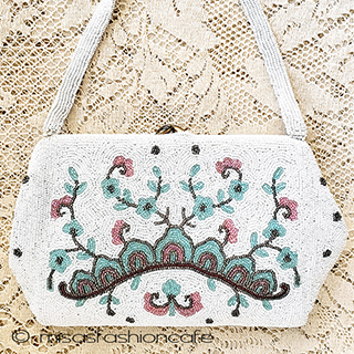 （画像用） ヴィンテージ刺繍バッグ ベルギー製Saks5thAve