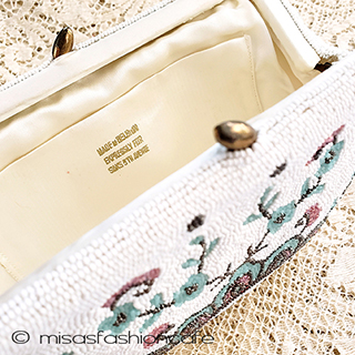 （画像用） ヴィンテージ刺繍バッグ ベルギー製Saks5thAve