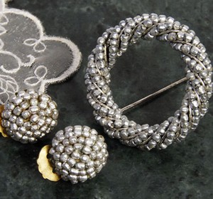 （画像用） MiriamHaskellハスケル　 ブローチ・イヤリングセット