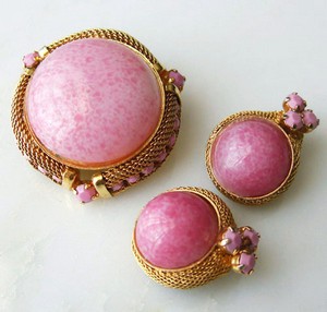 （画像用） Austriaオーストリア製 　ブローチ・イヤリングセット