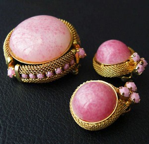 （画像用） Austriaオーストリア製 　ブローチ・イヤリングセット