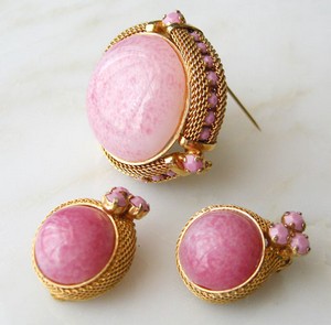 （画像用） Austriaオーストリア製 　ブローチ・イヤリングセット