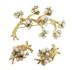 （画像用） アンティークジュエリー パールRSの木セット