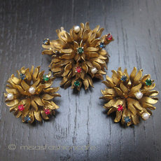 （画像用） アンティークジュエリー オーストリア製花セット