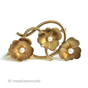 （画像用） 真珠　12Kgf　セット すみれパンジーのお花