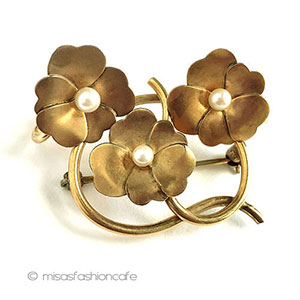 （画像用） 真珠　12Kgf　セット すみれパンジーのお花