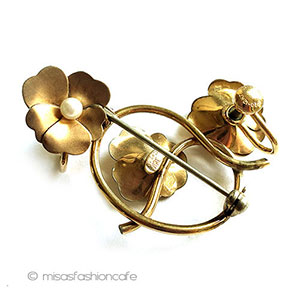 （画像用） 真珠　12Kgf　セット すみれパンジーのお花