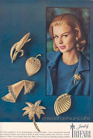 （画像用） Trifari　 トリファリ 銀の小麦　1950's