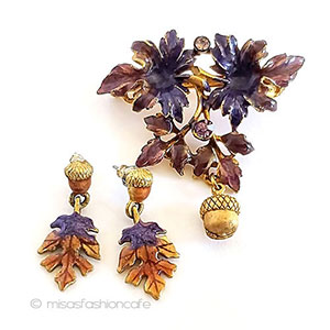 （画像用） ヴィンテージジュエリー どんぐりのピアス　SET