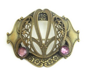 （画像用） アールヌーヴォーブローチ