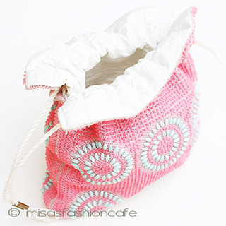 （画像用） ヴィンテージバッグ 花柄ビーズ・ポーチ