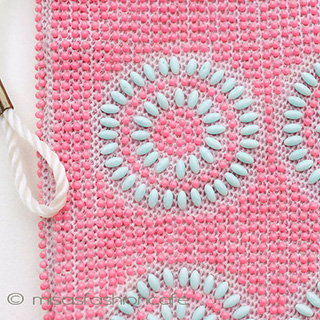 （画像用） ヴィンテージバッグ 花柄ビーズ・ポーチ