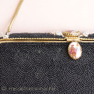 （画像用） ヴィンテージバッグ　 フランス製　総ビーズ