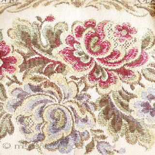 （画像用） アンティーク　バッグ イタリア製　花刺繍