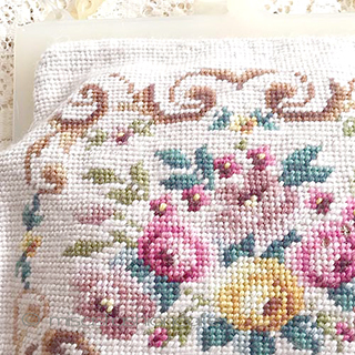 （画像用） ヴィンテージ花刺繍バッグ大 レモンカラーのセルロイド製