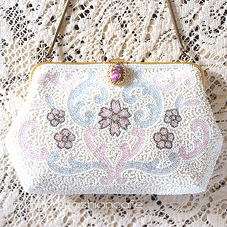 （画像用） ヴィンテージ　バッグ　 パリ仏製　ビーズ刺繍