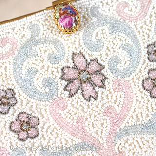 （画像用） ヴィンテージ　バッグ　 パリ仏製　ビーズ刺繍