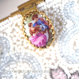 （画像用） ヴィンテージ　バッグ　 パリ仏製　ビーズ刺繍